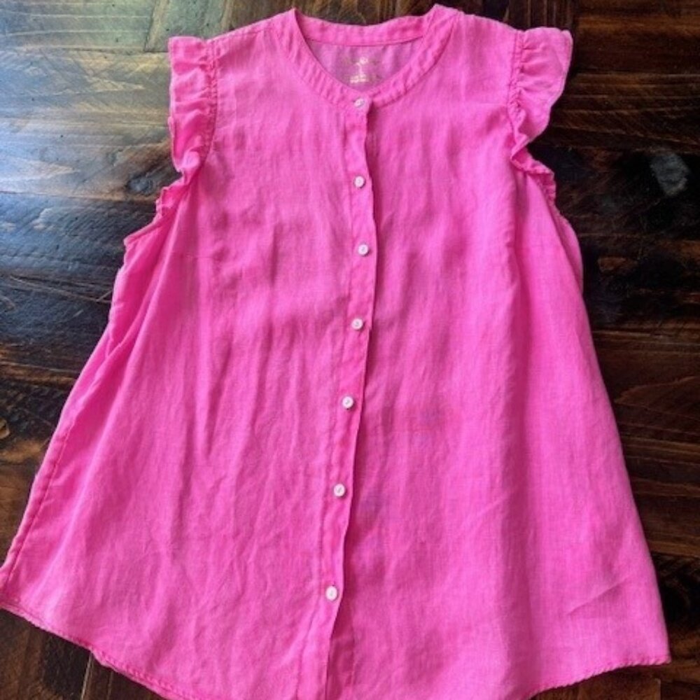 Lilly Pulitzer Linen Sleeveless Button Down